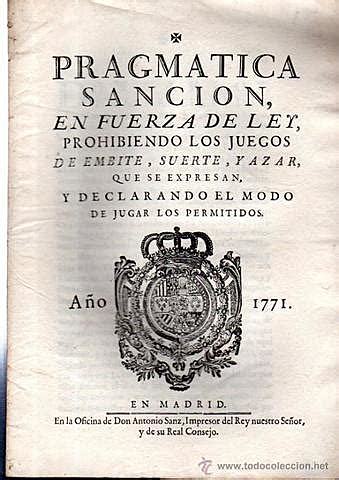 Publicación de la pragmática sanción de 1789