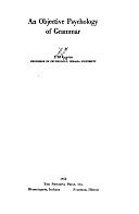 Jacob R. Kantor - "Una psicología objetiva de la gramática"