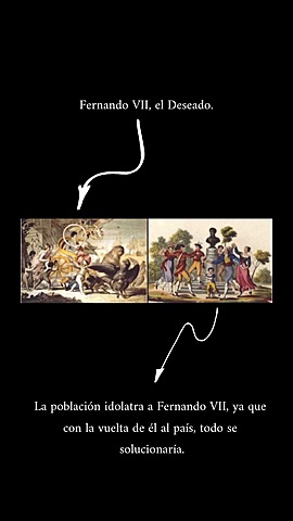 Fernando VII, el deseado, vuelve a España.