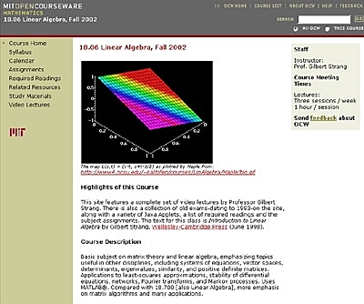 OpenCourseWare Project