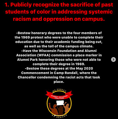 SIC's List of Demands Goes Public