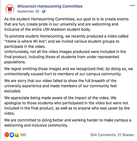 An Apology is Issued