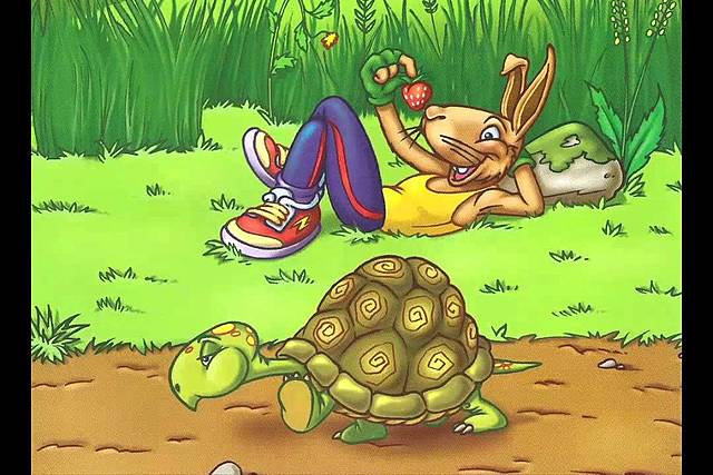 "La Liebre y La Tortuga";  Esopo