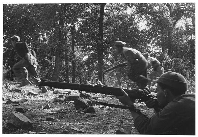 Publicatie  Algerian war of independence: battalion of the Liberation Front advances through the forest door Krijn Taconis