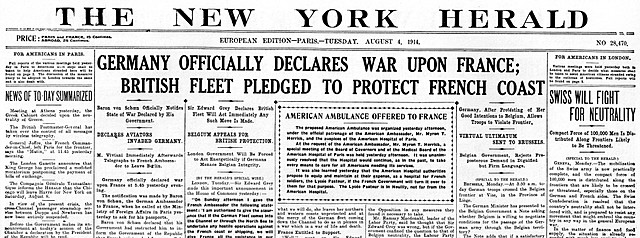 (EU) Germany Invades and declares war on France