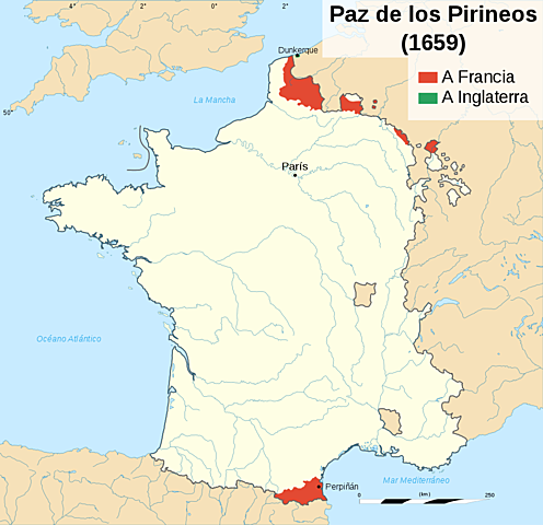 Paz de los Pirineos con Francia