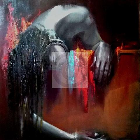 Sébastien - Décliner une série en changeant de supports, de formats, d'outils, de style, de catégorie / toile "Abandon" de Hélène Zanet