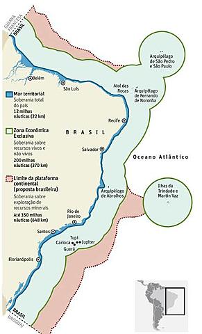 Território Brasileiro sobre o mar