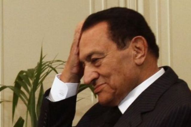 Mubarak steps down