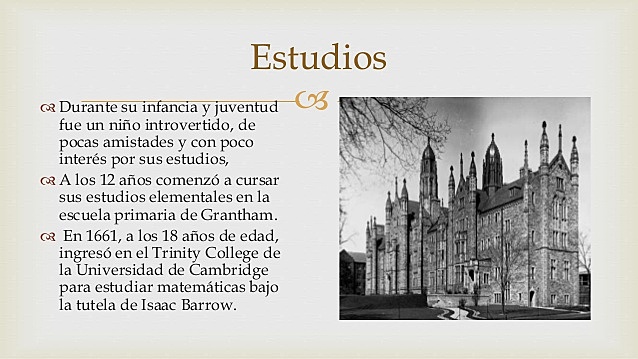 Isaac Newton y su educación