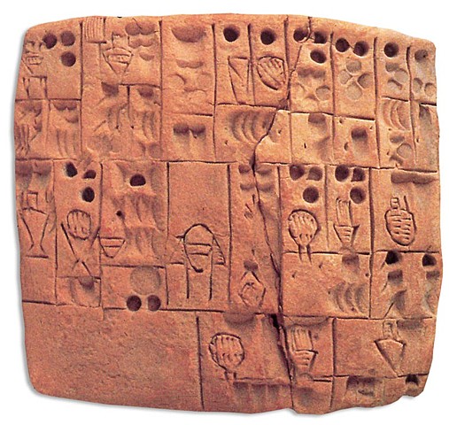 primeros registros escritos en tablillas procedentes de Uruk