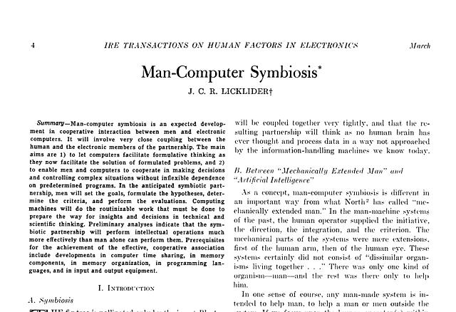 Paper on Man-Computer Symbiosis