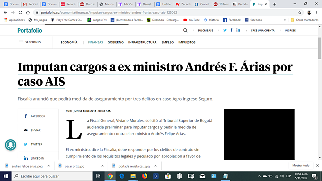 Se imputan cargos a Andres Felipe Arias