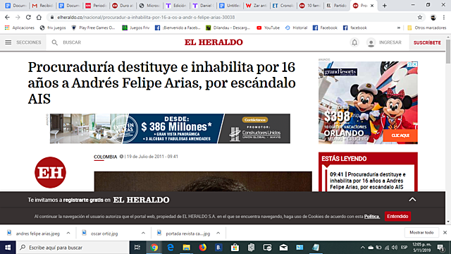 Procuraduría destituye e inhabilita por 16 años al exministro de Agricultura