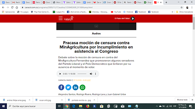 Fracaso mocion de censura contra Minagricultura en el Congreso