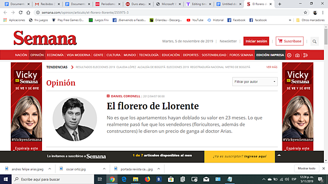 Diego Llorente Martínez y su hijo Pedro Llorente Tucker, (compañía La línea),  Quienes le vendieron el apartamento a Andrés Felipe Arias. Otra de las compañías que se endeudo con el banco agrario.