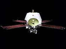 American space orbiter Mariner 9 surveys Mars