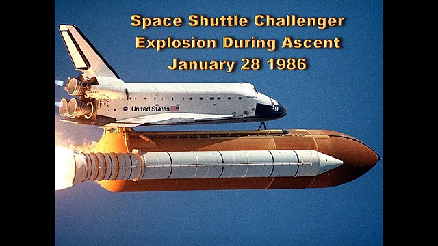 January 28, 1986: Challenger spacecraft explosion