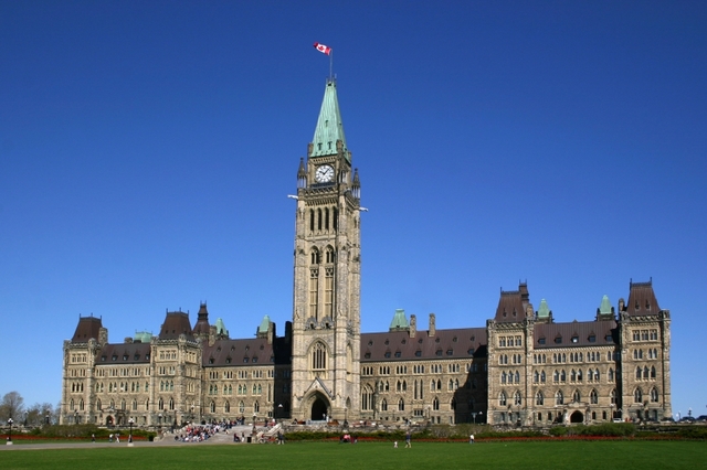 Construction of the Parliament Buildings In Ottawa