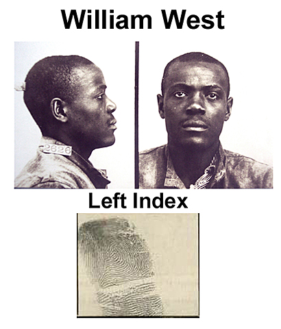 First fingerprints taken from an inmate