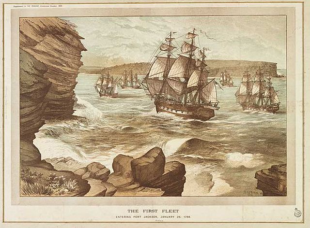 John Hudson sails of First Feet to NSW