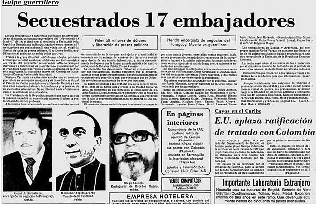 El M-19 se toma la embajada de República Dominicana