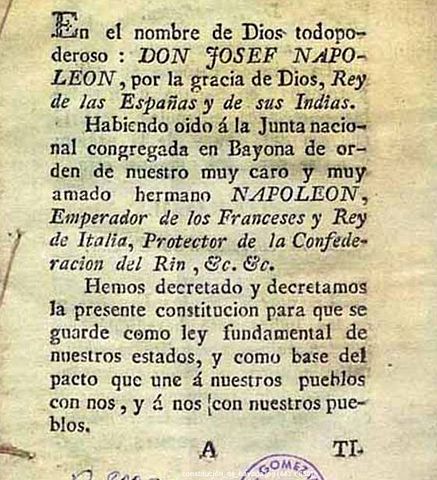 Comentario de texto: Abdicaciones de Bayona