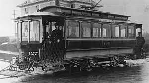 First streetcar ferry cable car