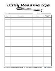 Reading logs in elementary school