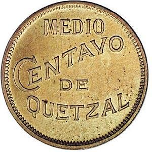 MEDIO CENTAVO DE QUETZAL