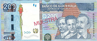 BILLETE DE 200 QUETZALES