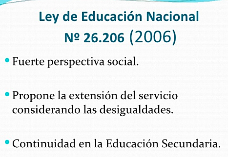 Ley de Educación Nacional N*26.206