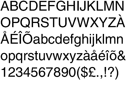 Tipografía Helvética