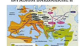 Timeline: La caduta dell'impero romano e le invasioni barbariche