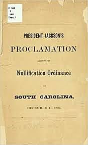 south carolina passed ordinance of nullification