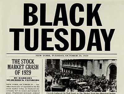 Stock Market Crashes “Black Tuesday”