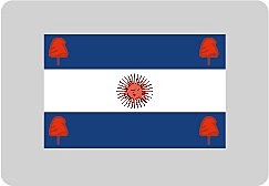 Bandera usada en el 2° Mandato de Juan Manuel de Rosas