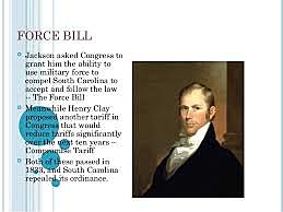 Congress passes the force bill