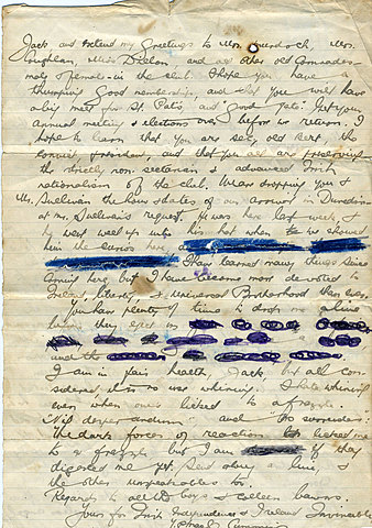 Earl M. Bill Censors Letters of Soldiers