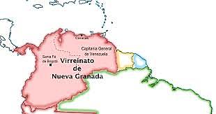 1719 Se crea el Virreinato de la Nueva Granada