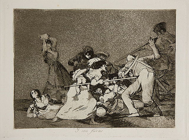 GOYA: "Y son fieras" de los desastres de la guerra.