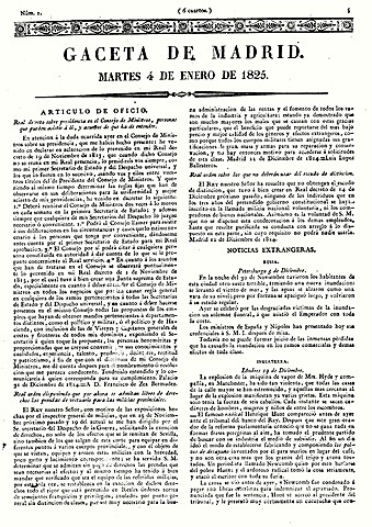 Creación del Consejo de Ministros