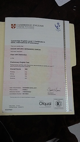 Certificación de inglés