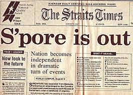 Separation of Singapore from Malaysia