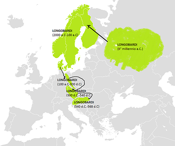 Arrivo dei longobardi in Italia