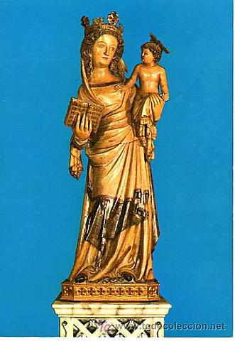 La escultura Gótica/ Virgen del Patrocinio, Parroquia de Sant Miguel de Cardona, España