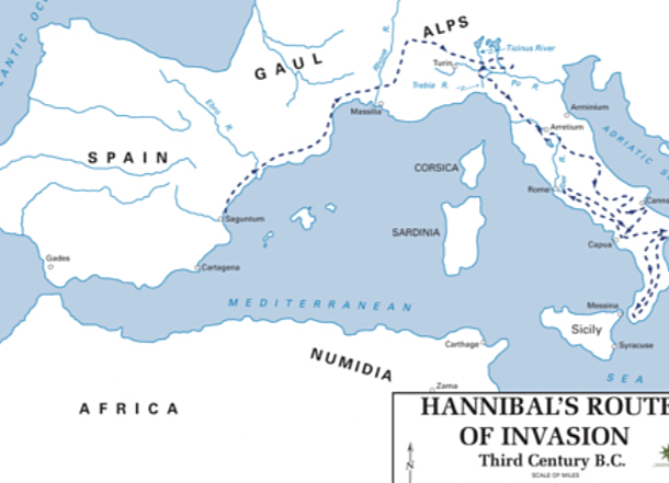 Aníbal invaded Italia