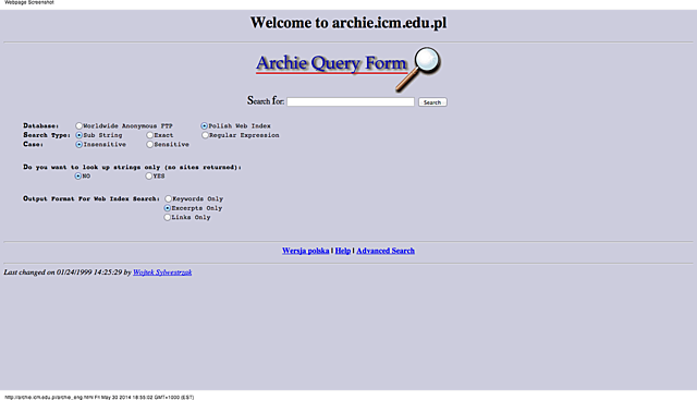 Archie, El Primer Buscador