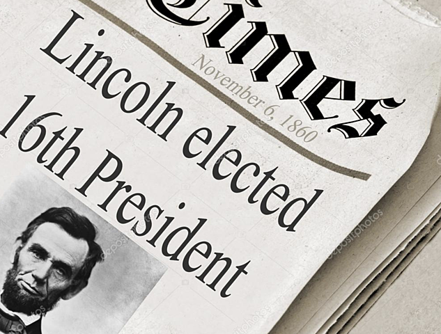 Abe Lincoln becomes 16th president of the United States