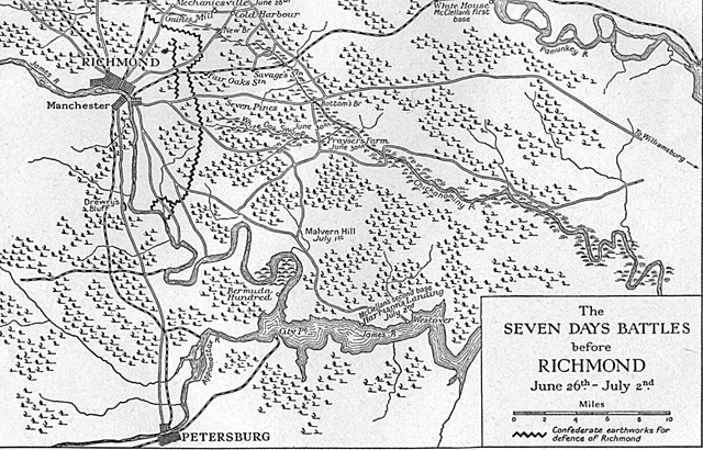 The seven days battle before Richmond